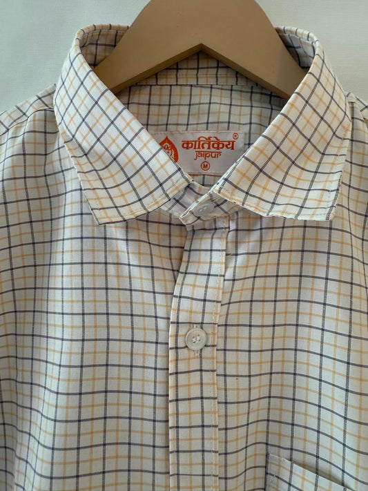 Mens Checkered Every Day Wear Premium Cotton Shirt