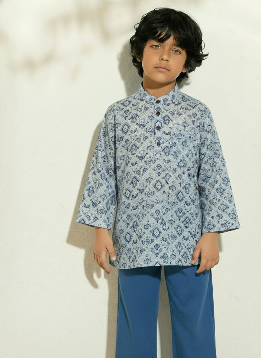Kartikeya Jaipur Cotton Short Kurta For Boys