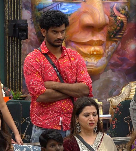 Bandhej Full Sleeves Cotton Roka Shirt For Men - Festive Edit ( As seen in Big Boss Marathi )