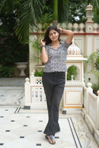 Kalamkari Print Plus Size Cotton Shirt For Women