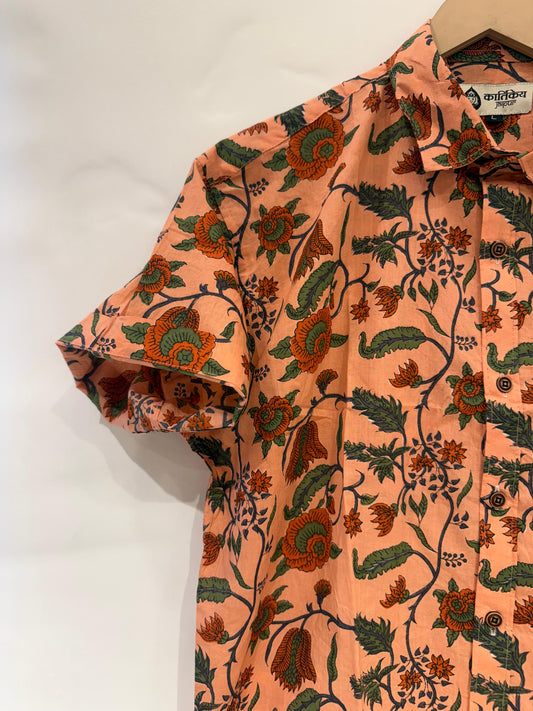 Floral Print Cotton Shirt For Men