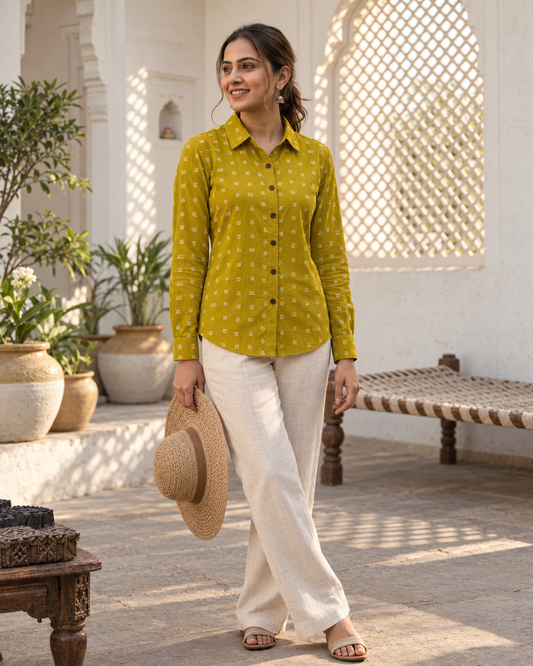 Classic Telugu Alphabet Full Sleeves Shirt for Women