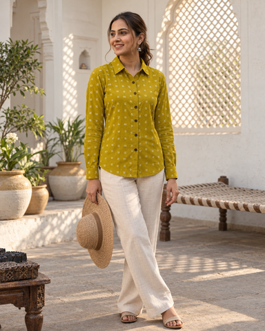 Classic Telugu Alphabet Full Sleeves Shirt for Women