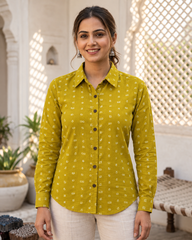 Classic Telugu Alphabet Full Sleeves Shirt for Women