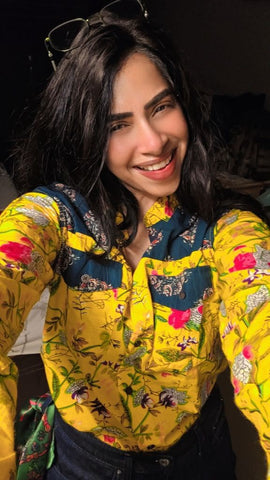 Niva Floral Vintage Womens Cotton Shirt by NAAN by Ratikha Venugopal