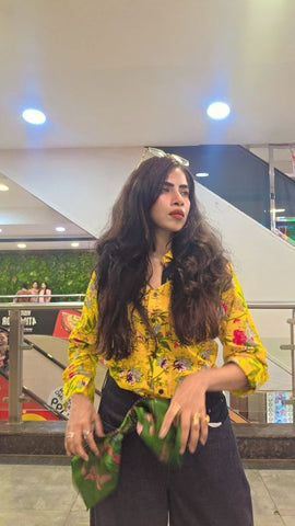 Niva Floral Vintage Womens Cotton Shirt by NAAN by Ratikha Venugopal