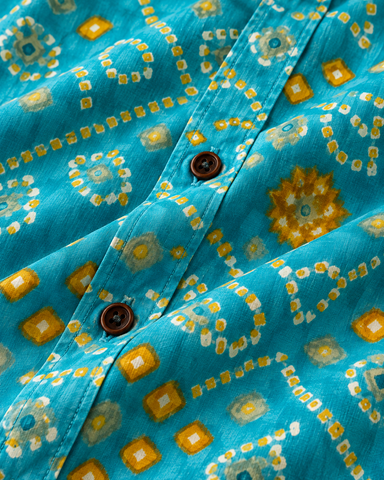 Cotton Half Sleeve Bandhej Print Shirt for Men - Festive Edit