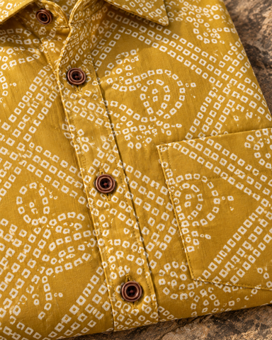 Bandhej Full Sleeves Printed Shirt For Men ( Brown Oak ) - Pre Book Dispatch by 27th Oct