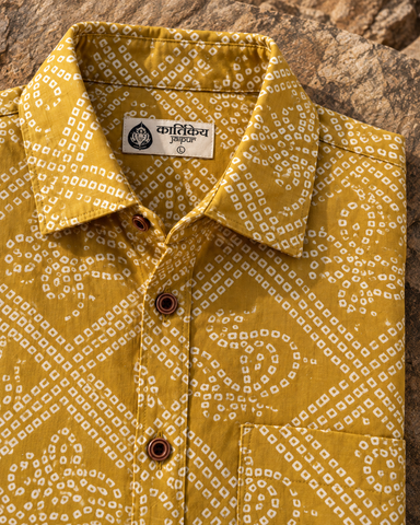 Bandhej Full Sleeves Printed Shirt For Men ( Brown Oak ) - Pre Book Dispatch by 27th Oct