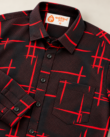 Kartikeya Jaipur Mens Printed Casual Shirt - Party Edit