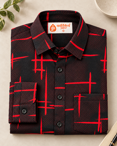 Kartikeya Jaipur Mens Printed Casual Shirt - Party Edit