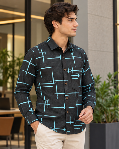 Kartikeya Jaipur Mens Printed Casual Shirt - Party Edit