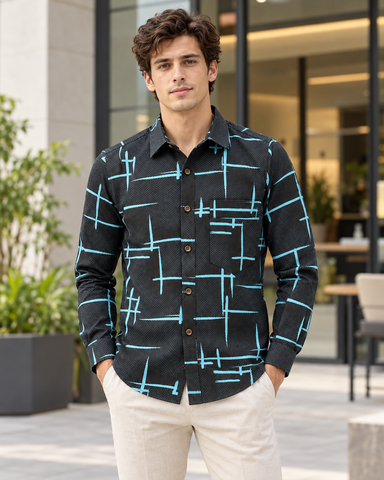 Kartikeya Jaipur Mens Printed Casual Shirt - Party Edit