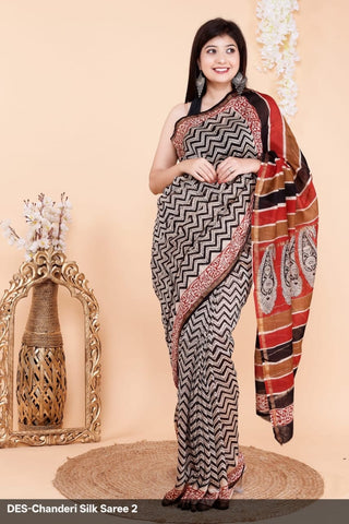Beautiful Chanderi Saree with Blouse