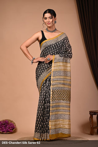 Beautiful Chanderi Saree with Blouse