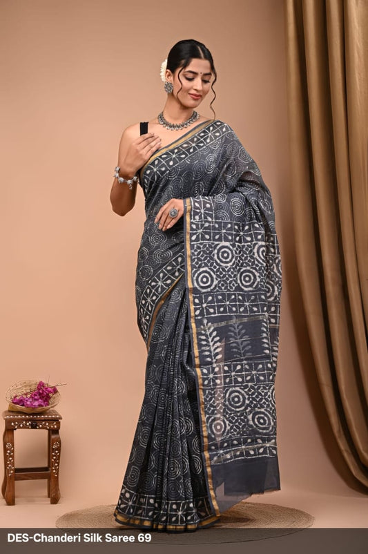 Beautiful Chanderi Saree with Blouse