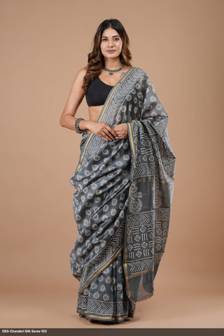 Beautiful Chanderi Saree with Blouse