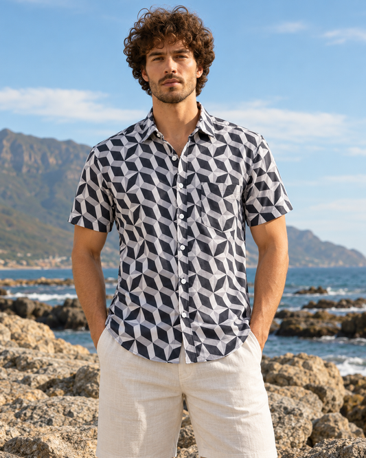 Cotton Blend Casual Shirt For Men