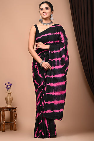 Floral Print Cotton Mulmul Sarees