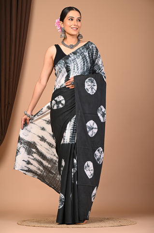 Floral Print Cotton Mulmul Sarees