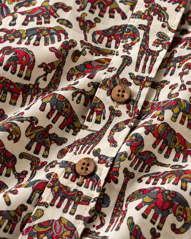 Animal Print Cotton Shirt for Women