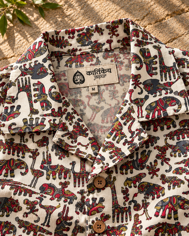 Animal Print Cotton Shirt for Women
