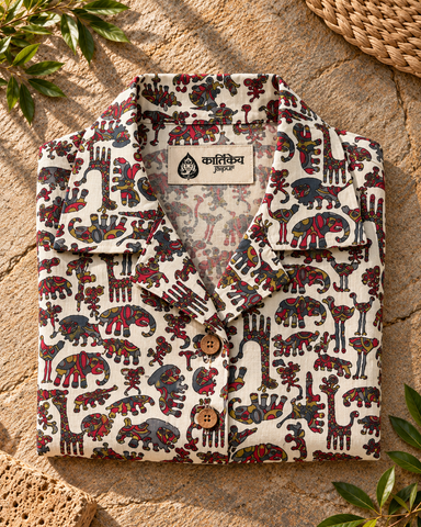 Animal Print Cotton Shirt for Women