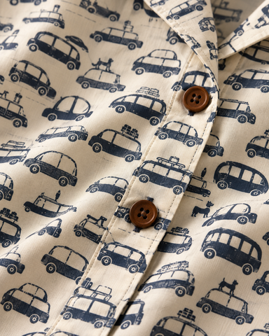 Funky Women's Car Printed Crop Shirt