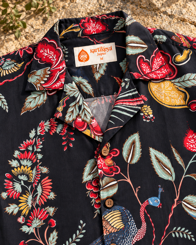 Jungle Print Cuban Collar Shirt for Men ( Limited Edition )