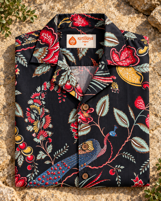 Jungle Print Cuban Collar Shirt for Men ( Limited Edition )