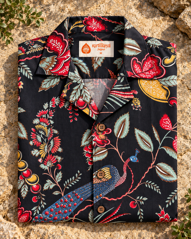 Jungle Print Cuban Collar Shirt for Men ( Limited Edition )