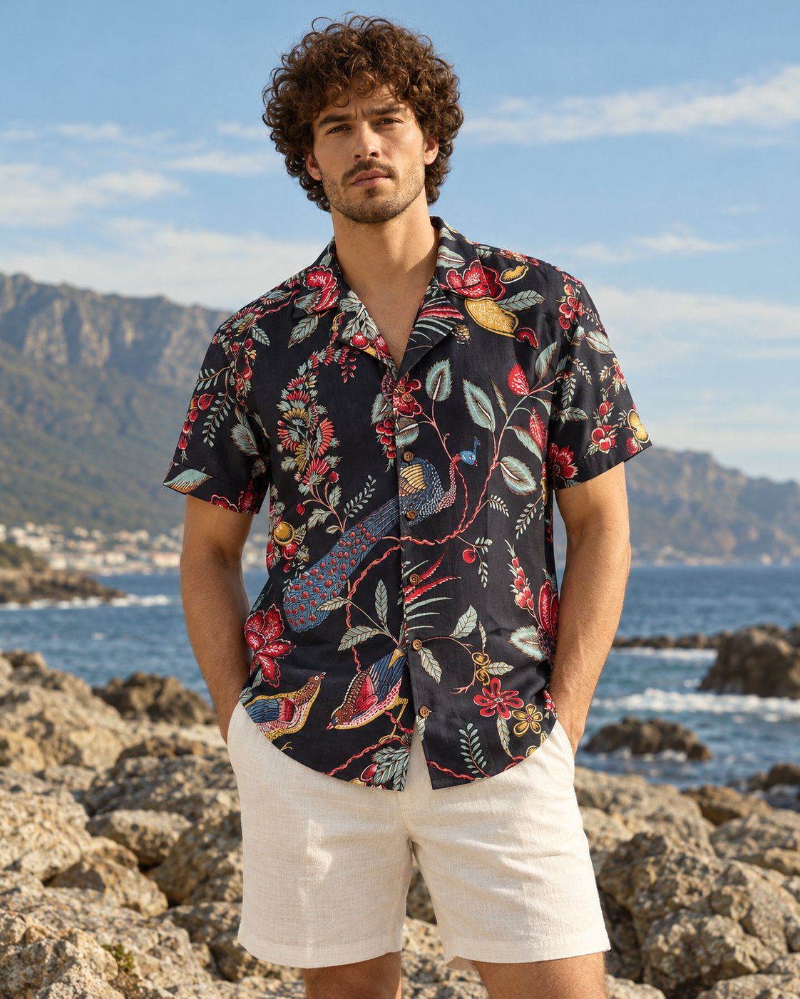 Jungle Print Cuban Collar Shirt for Men ( Limited Edition )