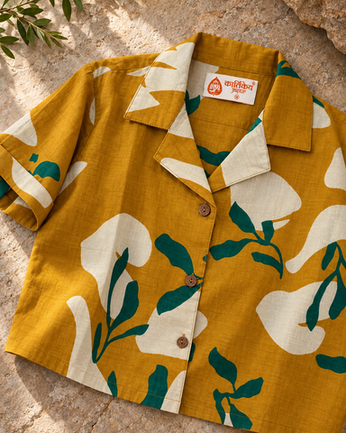 Kartikeya Jaipur Vintage Cropped Shirt for Women