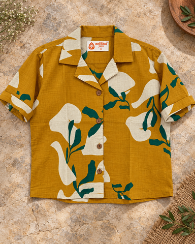 Kartikeya Jaipur Vintage Cropped Shirt for Women