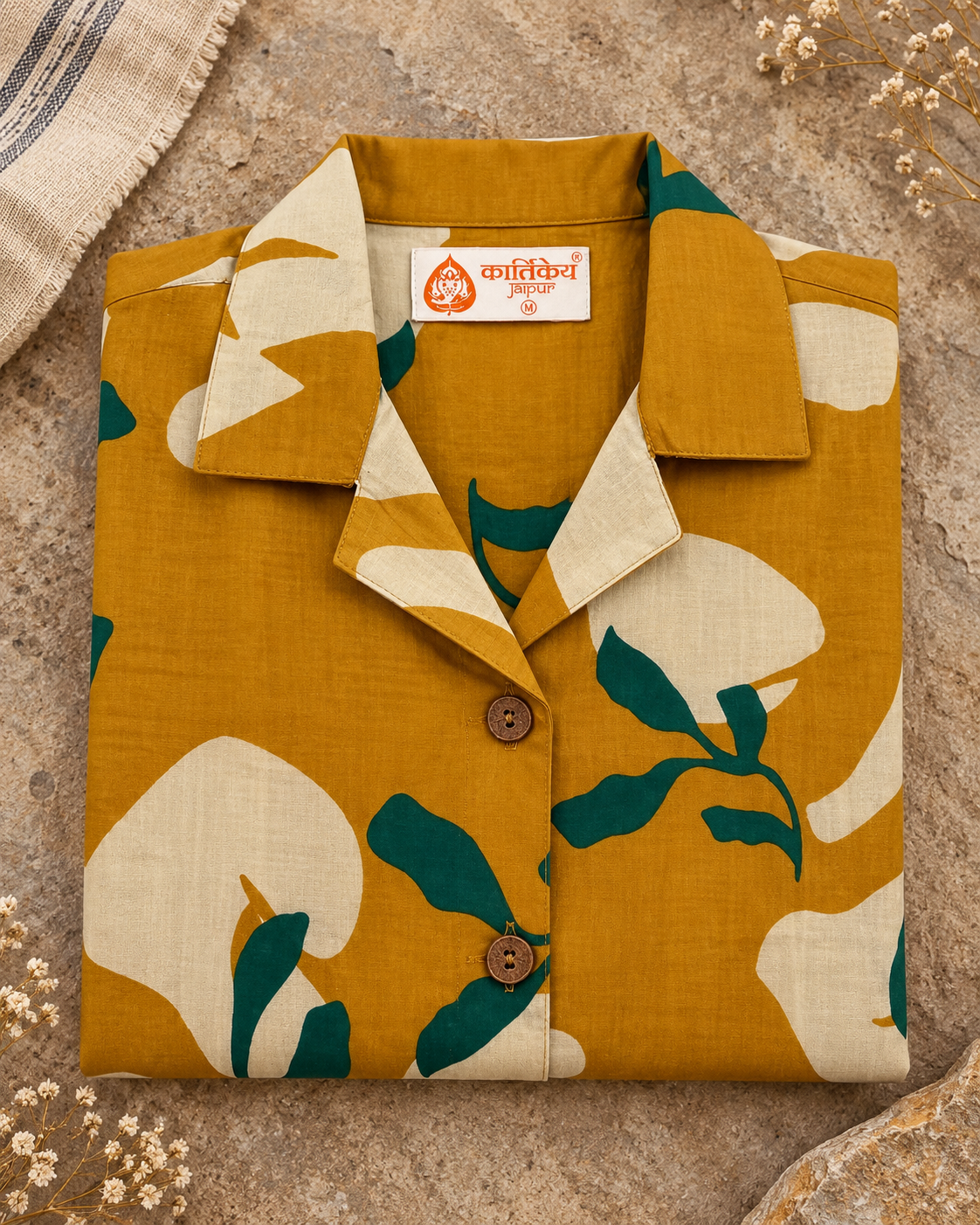 Kartikeya Jaipur Vintage Cropped Shirt for Women