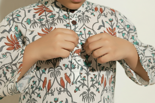Kartikeya Jaipur Cotton Short Kurta For Boys