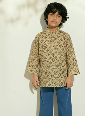 Organic Cotton Short Kurta For Boys