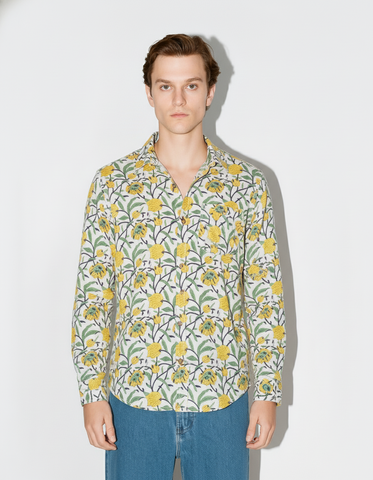 Abstract Floral Ethnic Print Full Sleeve Shirt