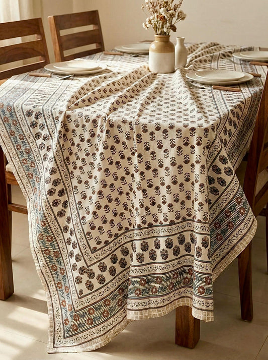 Jaipuri Printed Premium Dinning Table Cover For 6 Seater