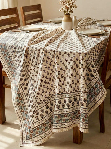 Jaipuri Printed Premium Dinning Table Cover For 6 Seater