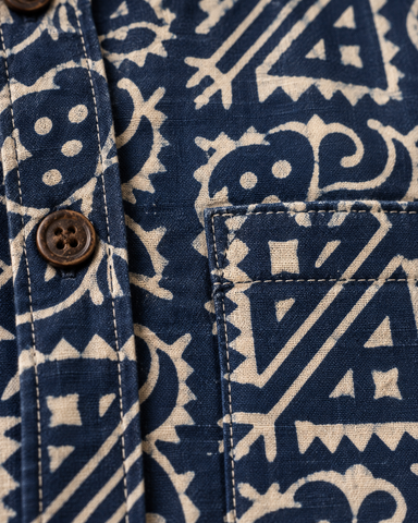 Organic Indigo Mens Full Shirt - By Kartikeya Jaipur ( Pre Book - Dispatch by 5th Oct )