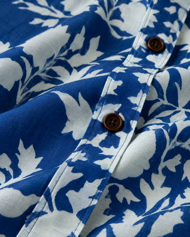 Indigo Print Half Sleeve Cotton Shirt for Men
