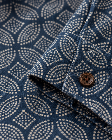 Organic Indigo Mens Full Shirt - By Kartikeya Jaipur ( Pre Book - Dispatch by 5th Oct )