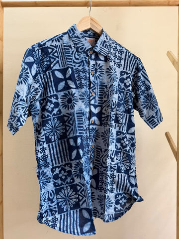 Kartikeya Jaipur Natural Print Indigo Shirt for Men - Limited Edition ( PRE BOOK - DISPATCH BY 23TH SEPTEMBER )