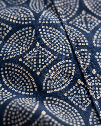 Kartikeya Jaipur Natural Print Indigo Shirt - Limited Edition ( Pre Book - Dispatch by 20th OCT )