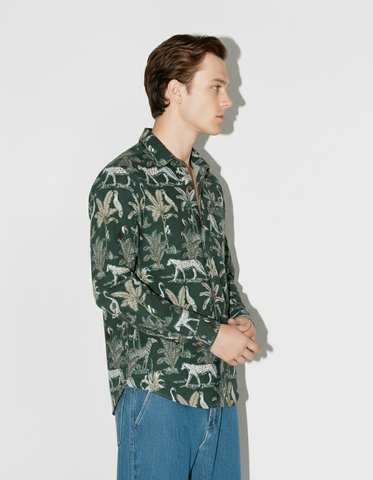 Jungle Green Full Sleeve Casual Shirt for Men