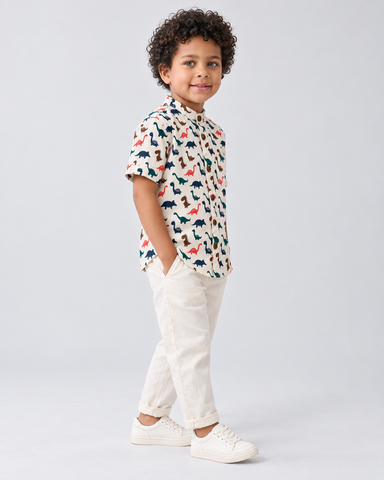 Kartikeya Jaipur Boys Dino Print Shirt