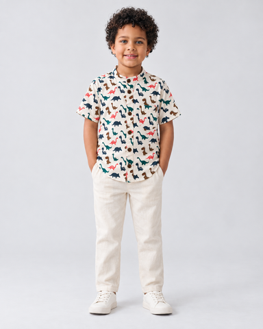 Kartikeya Jaipur Boys Dino Print Shirt