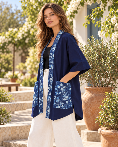 Handcrafted Vintage Short Kimono for Women