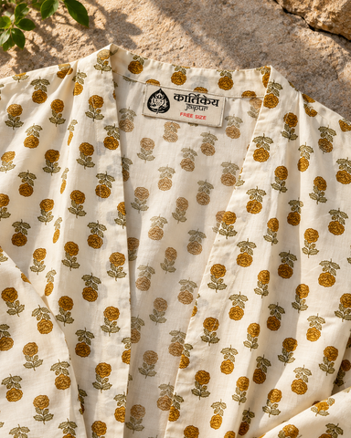 Bagru Print cotton Kimono for Women